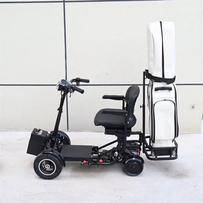 GOOTER E-CadCruiser Pro side with seat and golf bag