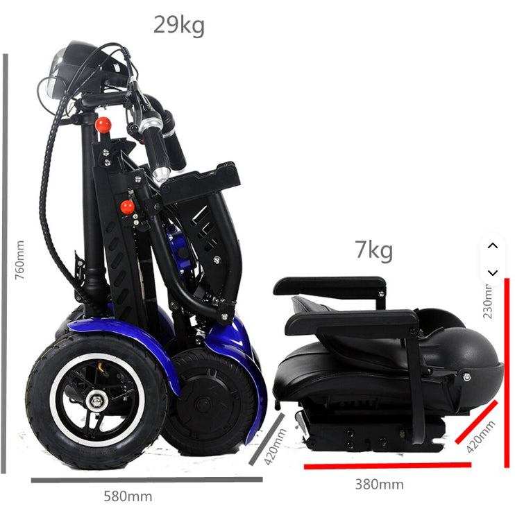Electric golf cart with seat, foldable – GOOTER E-CadCruiser Pro