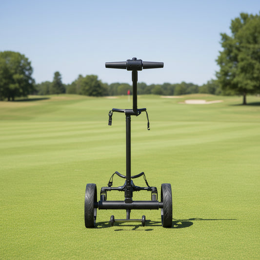 GOOTER E-CadFollow Light Follow Golftrolley mit Fernbedienung auf dem Golfplatz