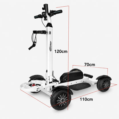 GOOTER Ecad SeatStand 3.0 Abmessungen – 110 cm Länge, 70 cm Breite, 120 cm Höhe