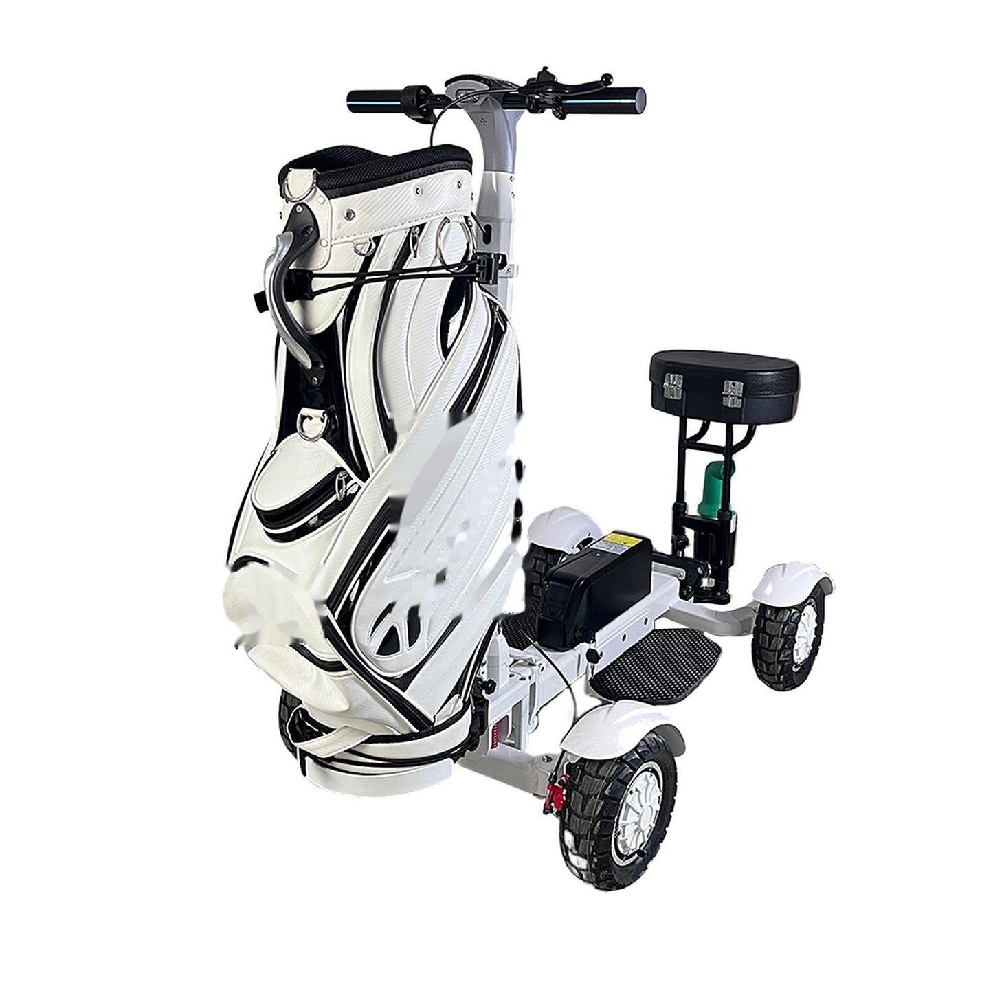 GOOTER Ecad SeatStand 3.0 – Golf-Scooter mit Sitz und Stehplattform, Golfbag auf Trägerplatte