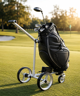 GOOTER E-CadOne Elektrischer Golf Trolley mit Lithium Akku auf dem Fairway
