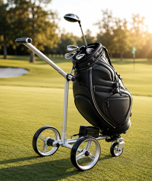 GOOTER E-CadOne Elektrischer Golf Trolley mit Lithium Akku auf dem Fairway