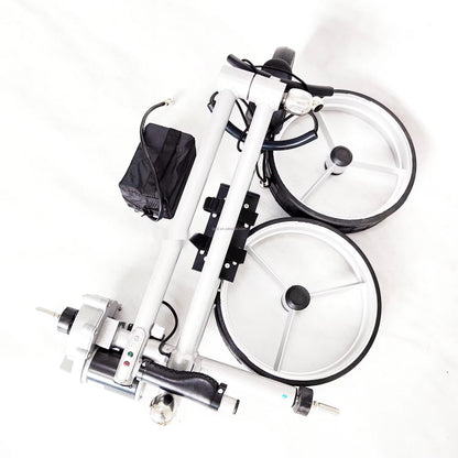 Elektrischer Golf Trolley GOOTER E-CadOne Aufsicht Aluminiumrahmen und Lithium-Akku