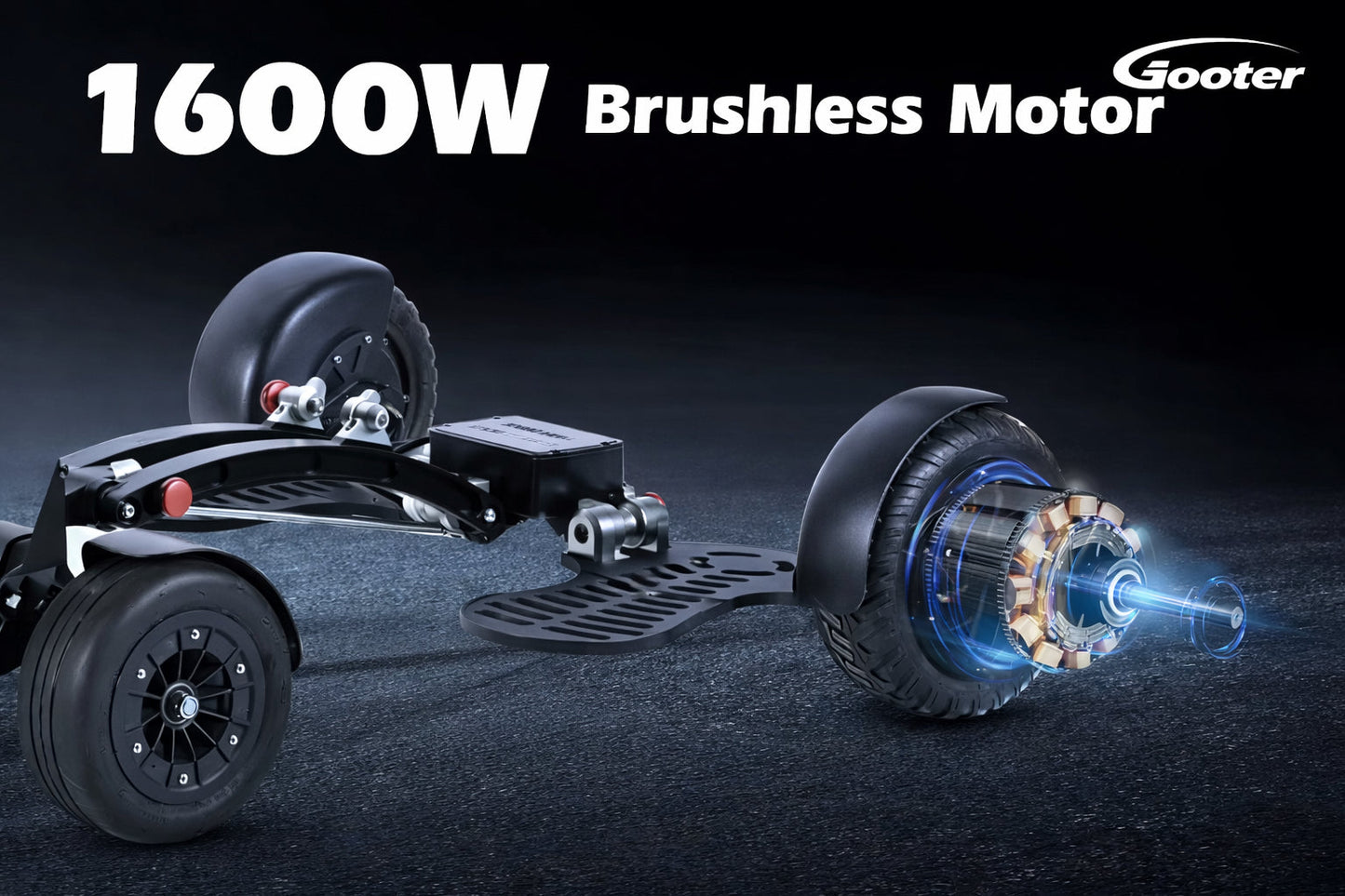 Grafik zum 1600-Watt-Motor des GOOTER E-CadPro
