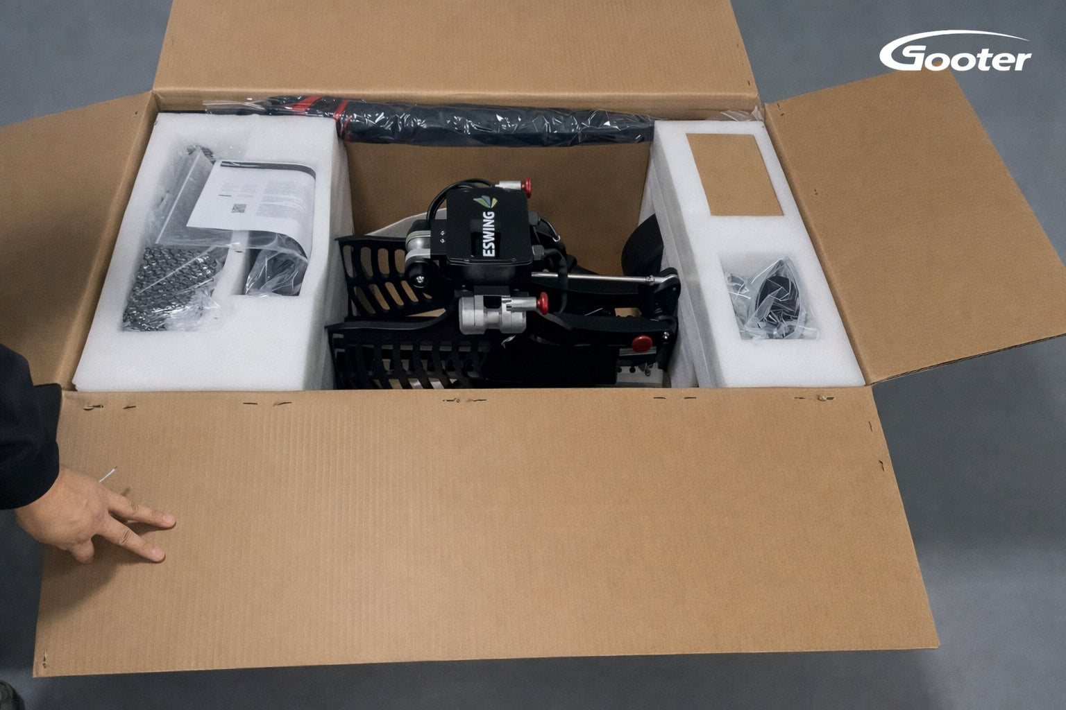 GOOTER E-CadPro sicher verpackt im Versandkarton