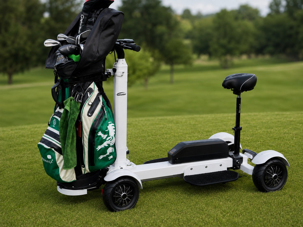 GOOTER Ecad SeatStand 3.0 auf dem Fairway – elektrischer Golf-Scooter mit Sitz