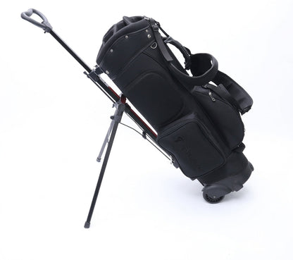 Schwarze GOOTER Hybrid Bag als Golftasche mit integriertem Trolley